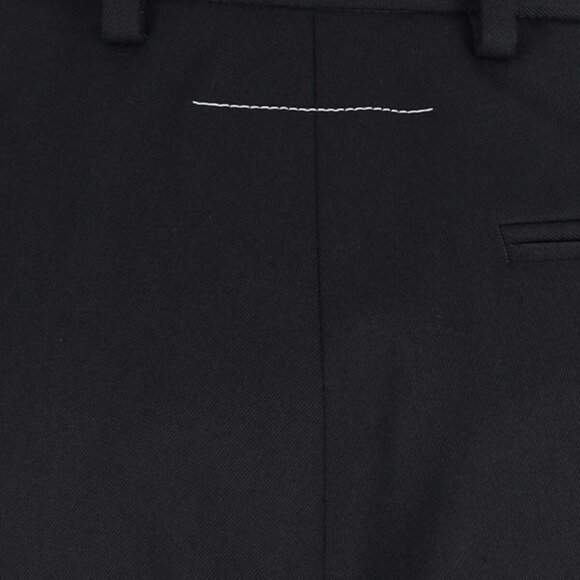 NWT MAISON MARGIELA Women's Wide-Leg Trousers Poly Wool Blend Black Size 6 - Picture 6 of 9